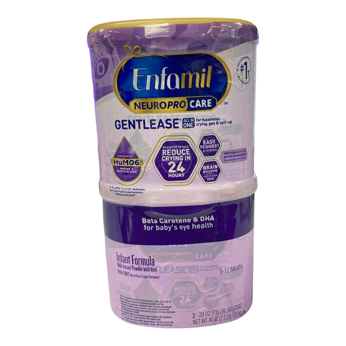 Enfamil Neuropro Care Gentlease Powder Infant Formula 20 oz 2 pack