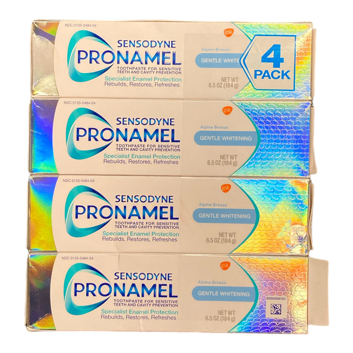 Sensodyne pronamel Gentle Whitening Tooth Paste 4 Pack/ 6.5 Ounce, Exp 01/2024