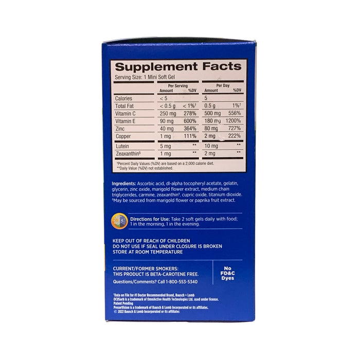 Bausch & Lomb PreserVision AREDS 2 Formula Eye Vitamin and Mineral Supplement