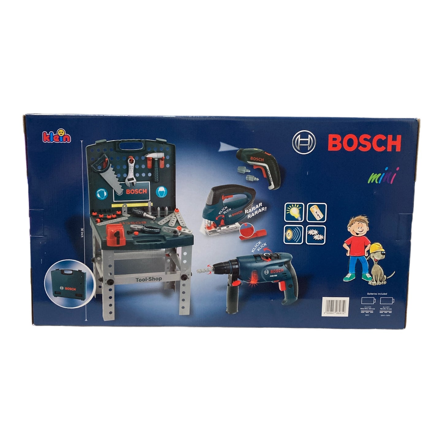 Theo Klein - Bosch Foldable Tool Shop Premium Toys for Kids Ages 3 Years & Up