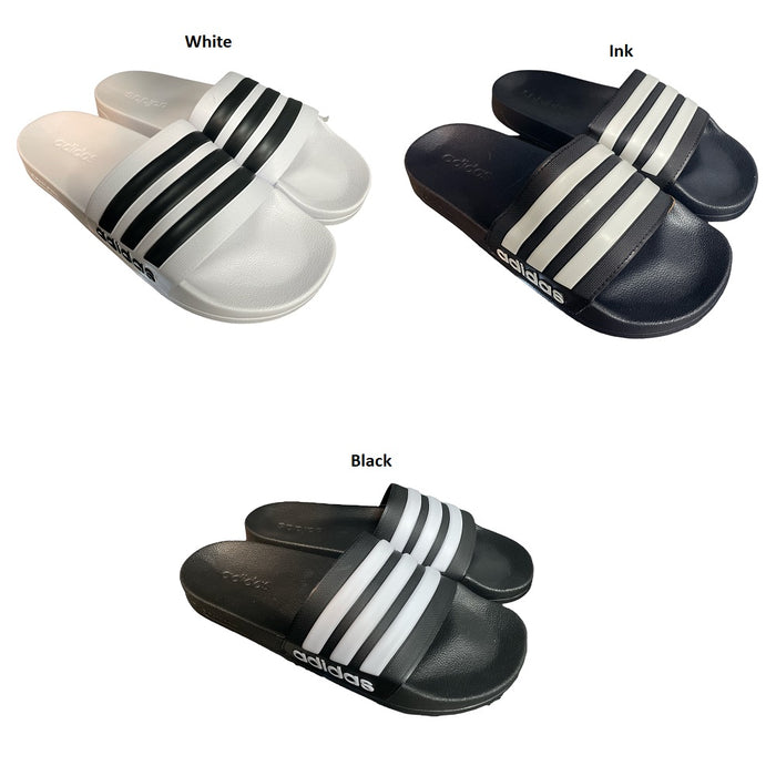 Adidas Men's Adilette Lightweight Cushioned Easy Slip-On Shower Sandal Slide