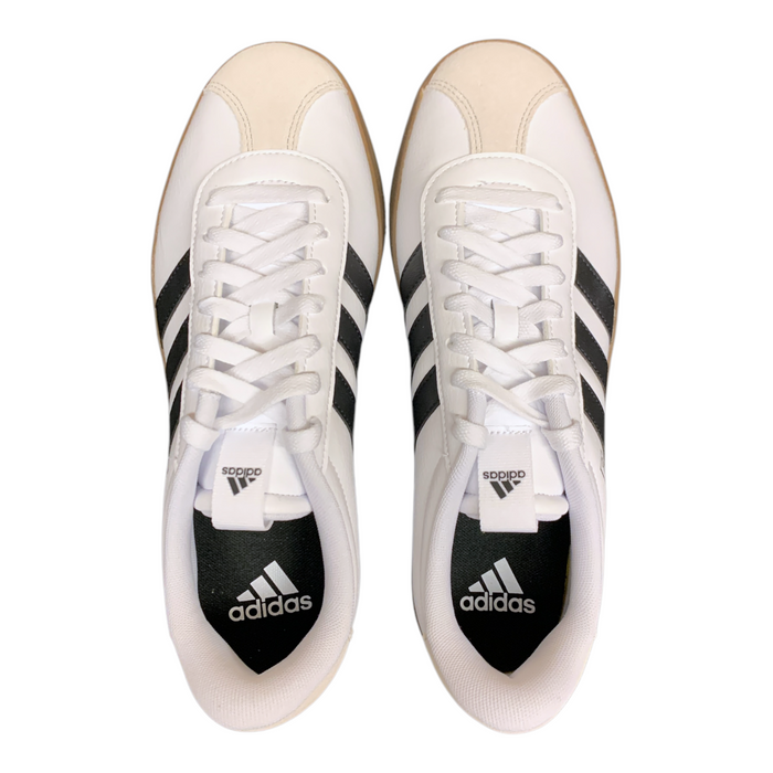 Adidas Men's "VL Court 3.0" Cushioned Casual Court Sneaker, White/Leather, 9