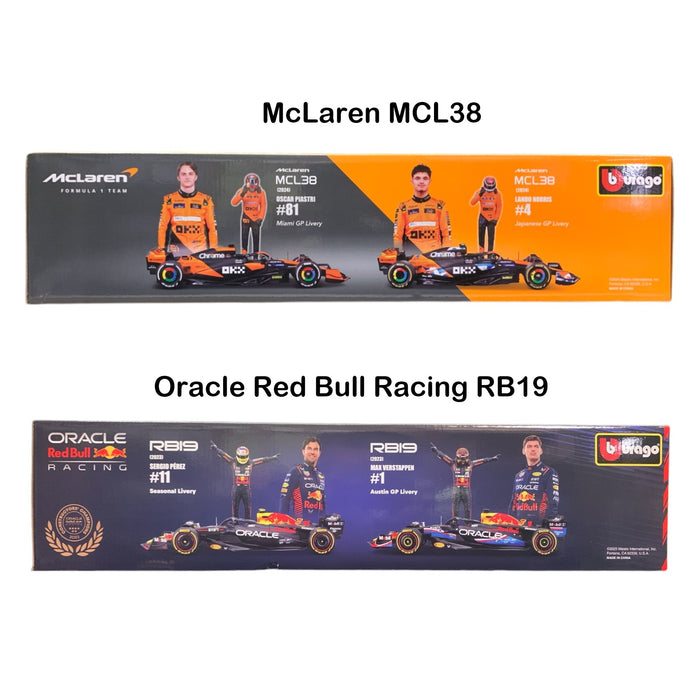 Bburago Officially Licensed 1:24 Die-Cast Metal Formula One Racing Models, 2 pk.