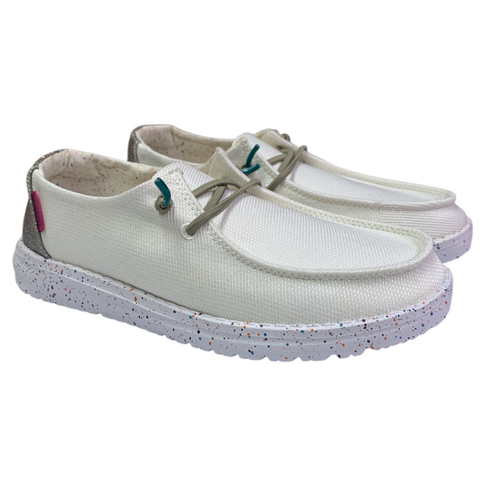 Hey Dude Wendy Youth Girls Lightweight Canvas Slip-On Shoe