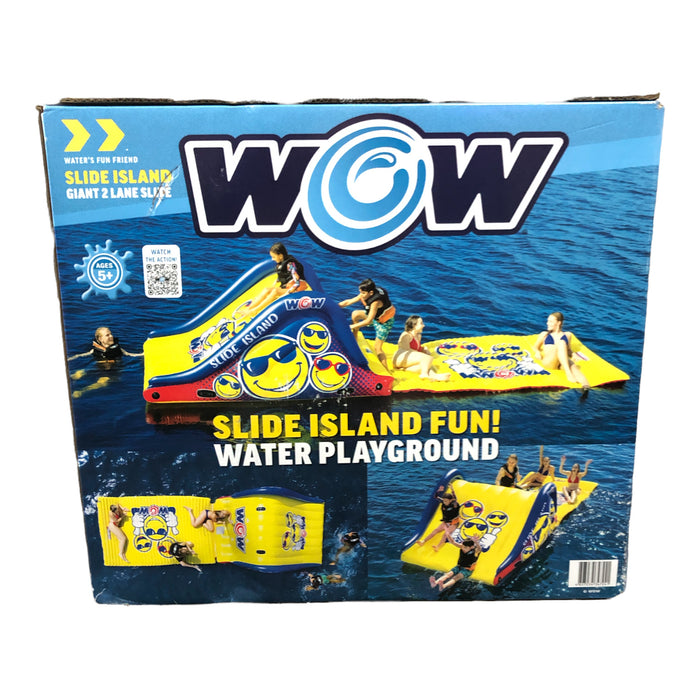 WOW Sports Floating Island Slide and Water Walkway Combo, Blue