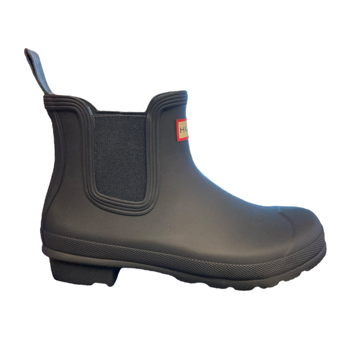 HUNTER Women's Original Waterproof Chelsea Rubber Pull-On Boot (Navy, 8)