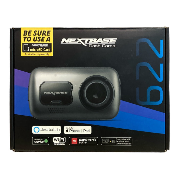 Nextbase 622GW 4K Dash Cam with Image Stabilization - Silver