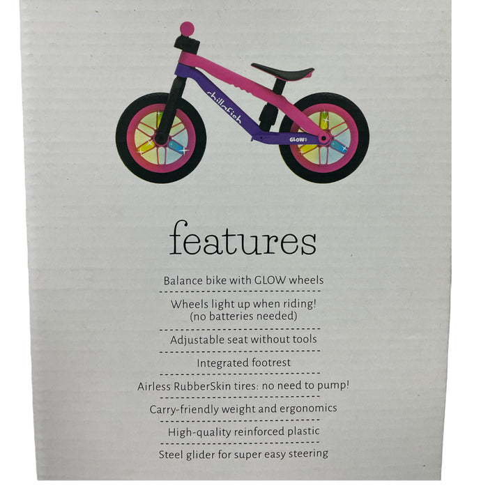 Chillafish BMXie GLOW Lightweight Balance Bike with Light-Up Wheels