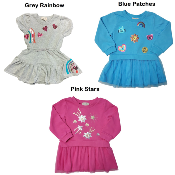 Peek Toddler Girls Short Sleeve Sequin Dress, QGU03636Y