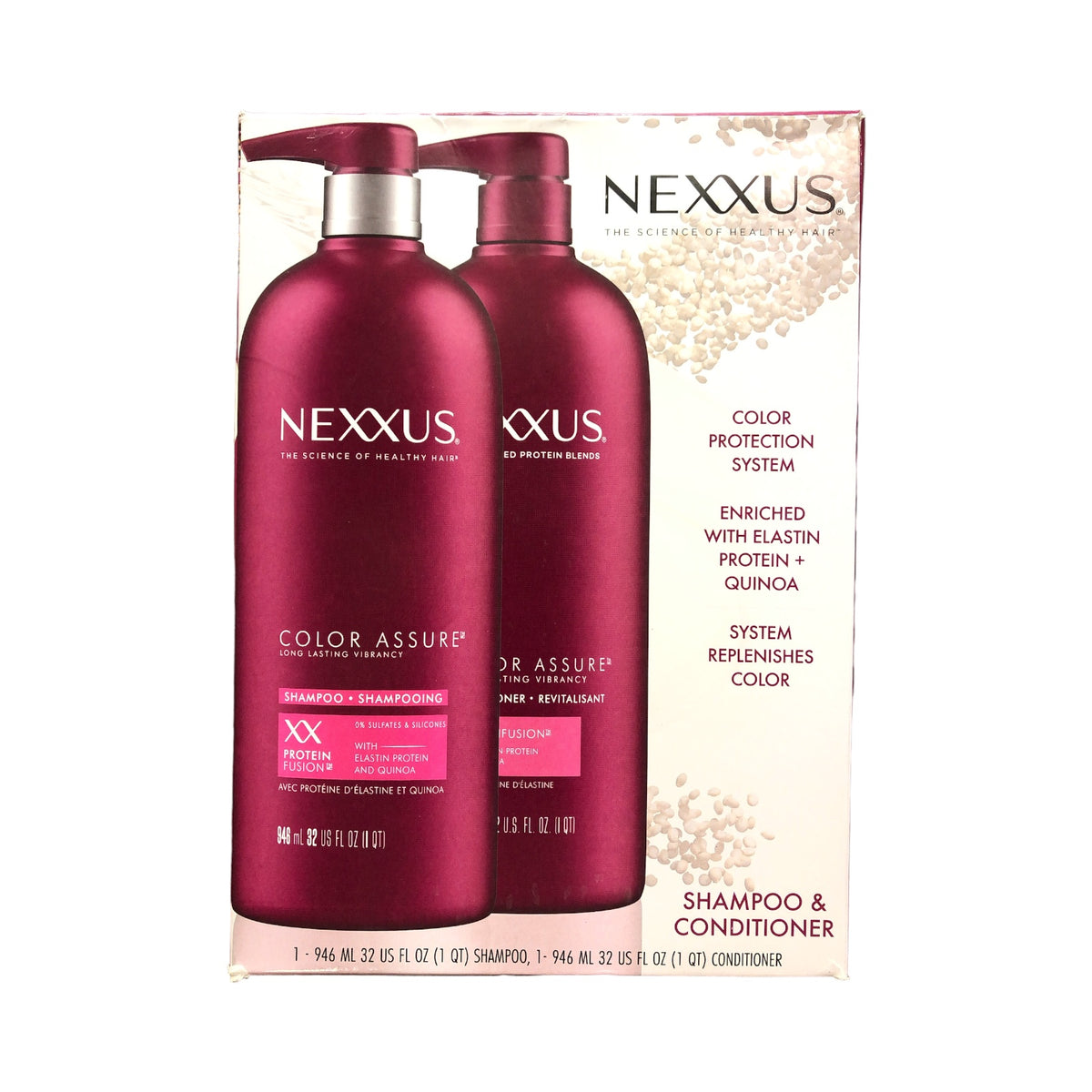 Nexxus Color Assure Shampoo and Conditioner with Protein Fusion (2 pac ...