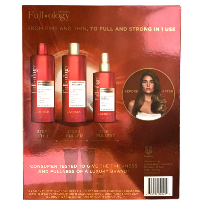Full-ology by Nexxus 3-Piece Regimen - Shampoo, Conditioner and Leave-in Spray