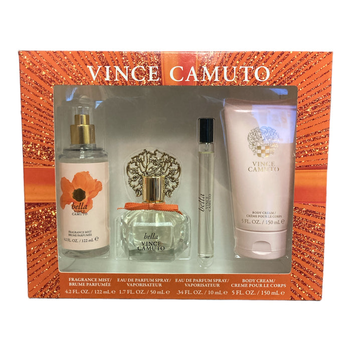 Vince Camuto Bella Eau De Parfum Spray 4 Piece Gift Set