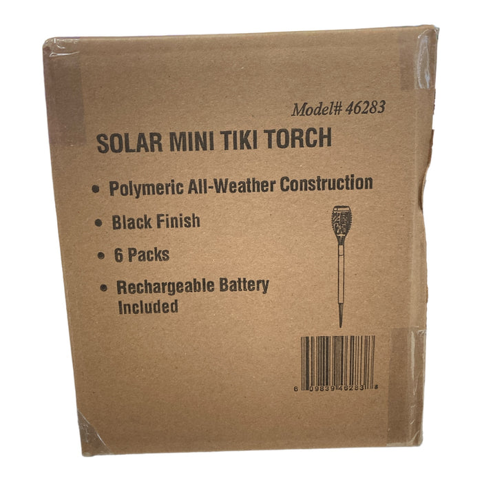 Deck Impressions 15 in. Solar Tiki Torch Light (6-Pack)