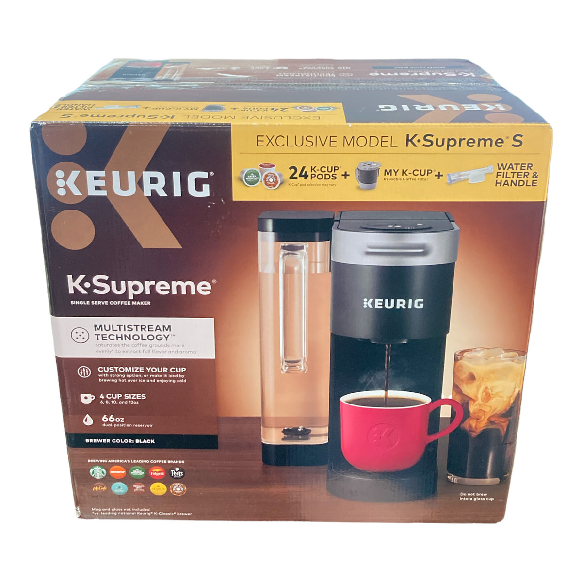 Keurig KSupreme Single Serve KCup Pod Coffee Maker, MultiStream, Bla