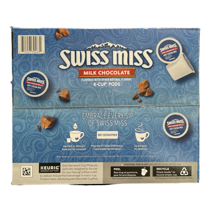 Swiss Miss K-Cup Pods Hot Cocoa Mix, Milk Chocolate, 50 Count - Best By: 12/23