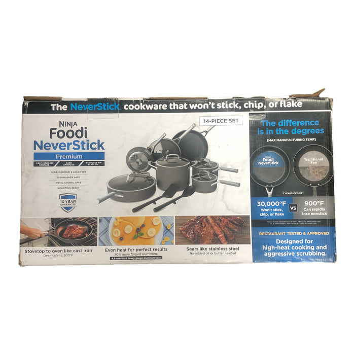 Ninja Foodi Neverstick Premium Hard Anodized 14 Piece Cookware Set