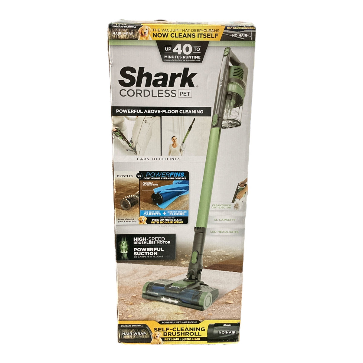 Shark Pet Cordless Stick Vacuum With Powerfins Uz155