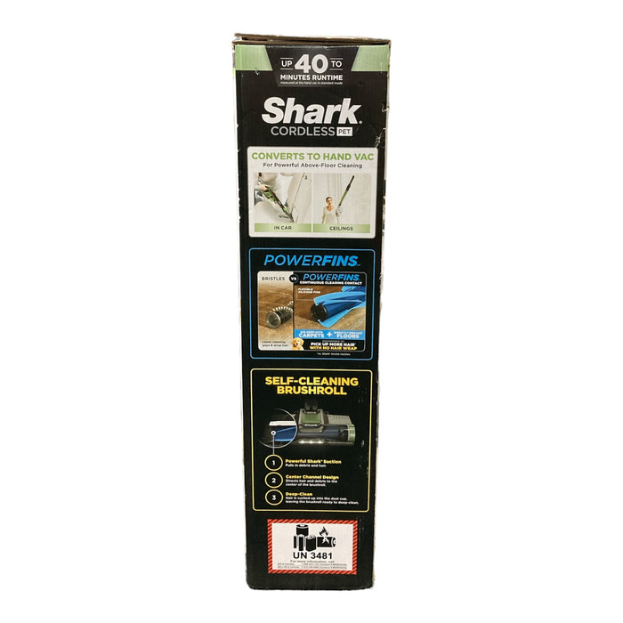 Shark Cordless PET Stick Vacuum w/ PowerFins UZ155 Green/Gray