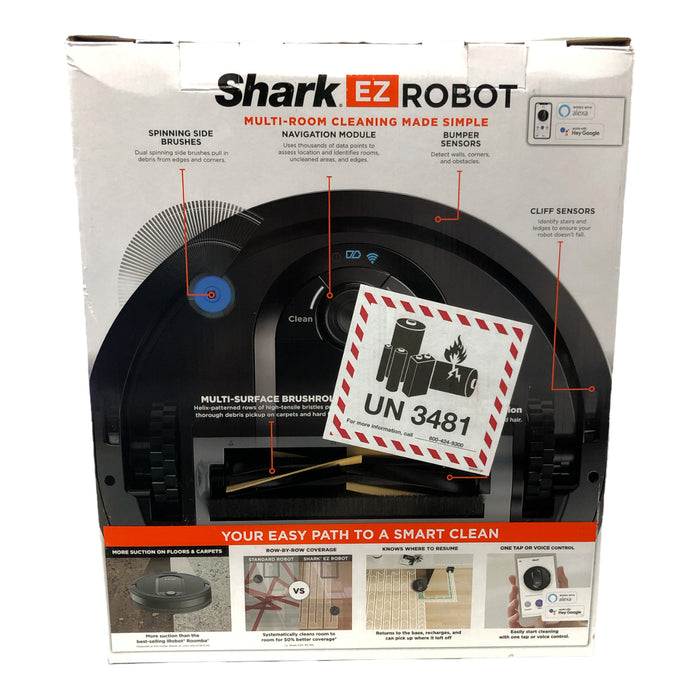 Shark EZ Robot Vacuum with Row-by-Row Cleaning, RV995