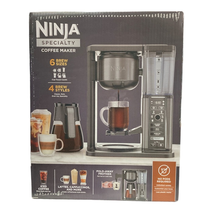 Ninja CM401 Specialty Fold-Away Frother Coffee Maker - Glass