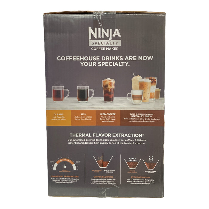 Ninja Specialty Coffee Maker with Fold-Away Frother and Glass Carafe