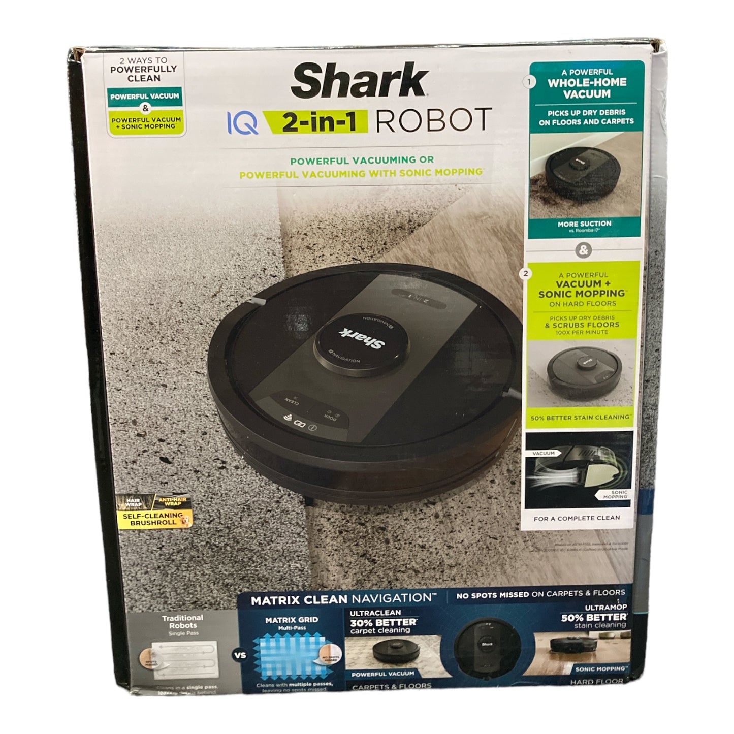 Shark IQ 2in1 Robot Vacuum & Mop with Home Mapping Dual Edge Side Brush
