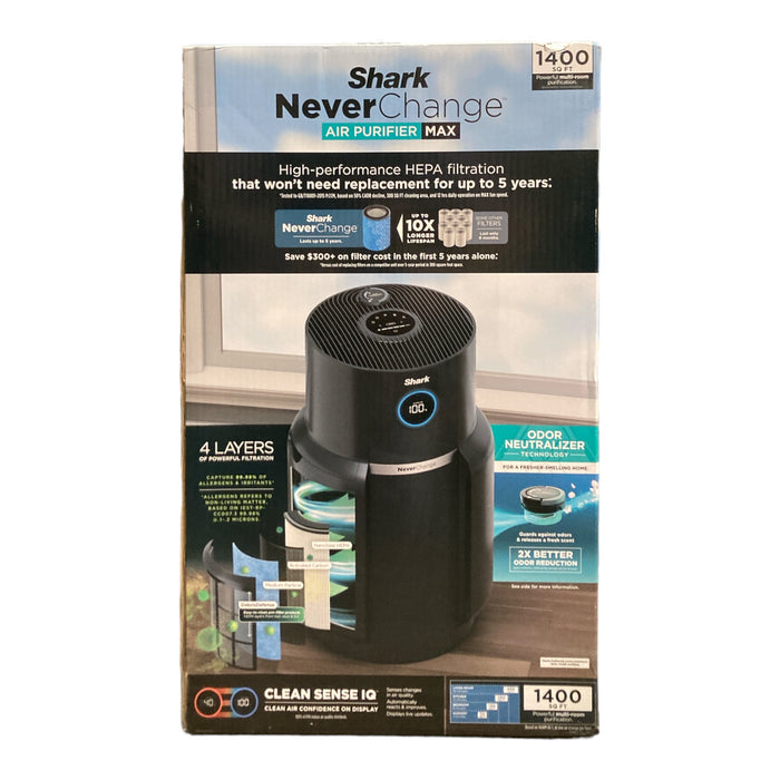 Shark HP305 Never Change Air Purifier Max with Odor Neutralizer Tech, Black