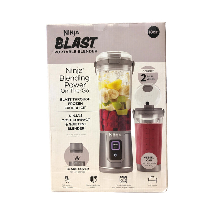 Ninja Blast Portable Blender, 2 18oz. vessels and lids, BPA Free and Leakproof