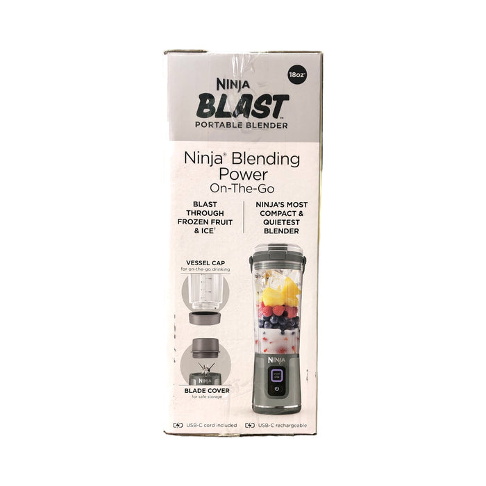 Ninja Blast Portable Blender, 2 18oz. BPA Free and Leakproof (Silver Gray)