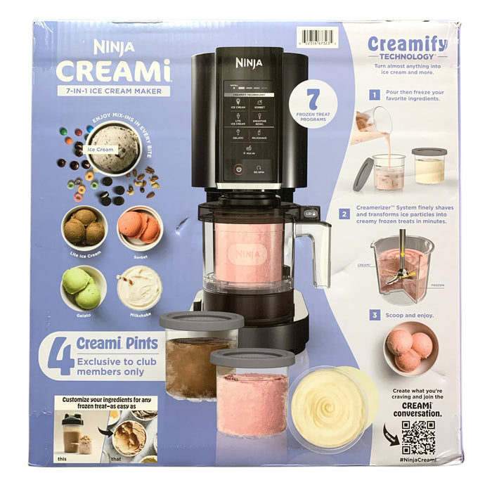 Ninja Creami 7-in1 Ice Cream Maker, Makes Ice Cream, Sorbet, Gelato & More