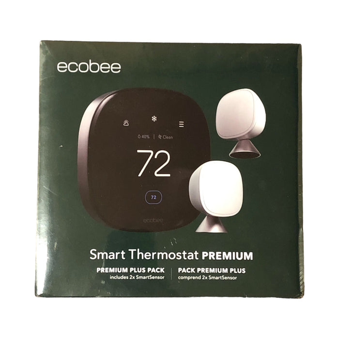 ecobee Smart Thermostat Premium Plus Pack includes 2x SmartSensors