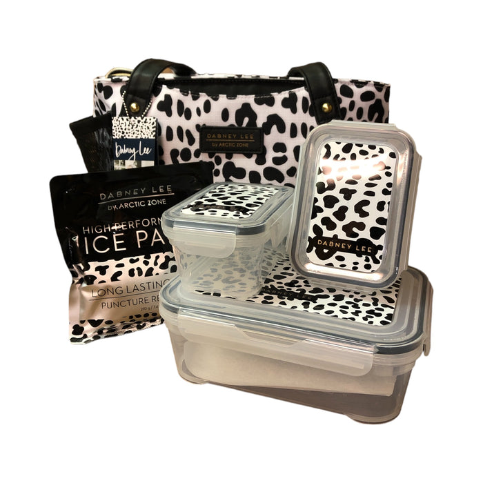 Dabney Lee by Arctic Zone Insulated Lunch Tote Cheetah Black Ewirelessgear