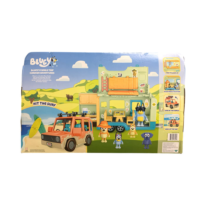 Bluey's Family Trip Caravan Adventures Transforming 13-Piece Playset