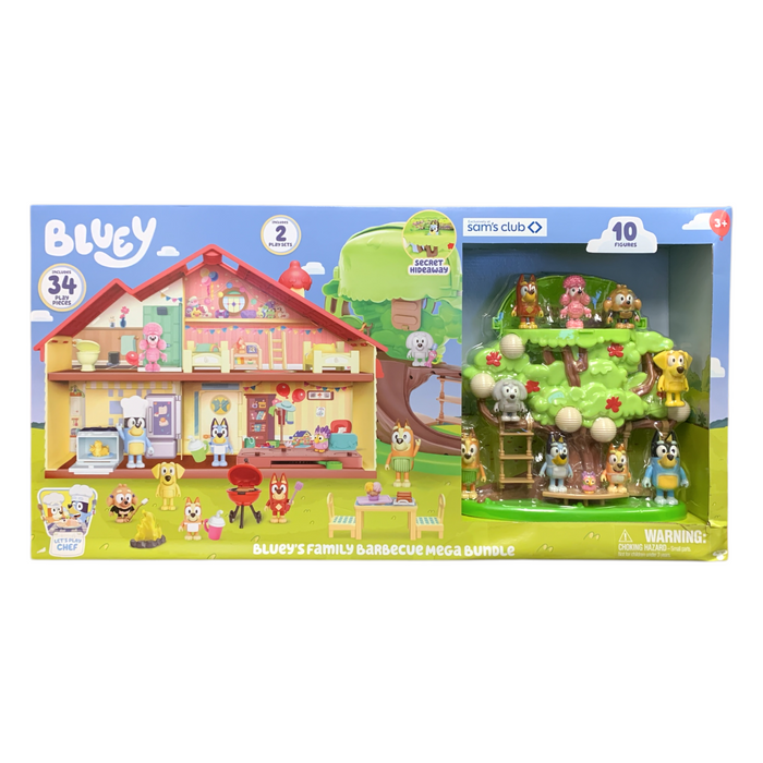 Bluey's Family Barbecue Mega Bundle, Includes 2 Playsets & 34 Play Pieces