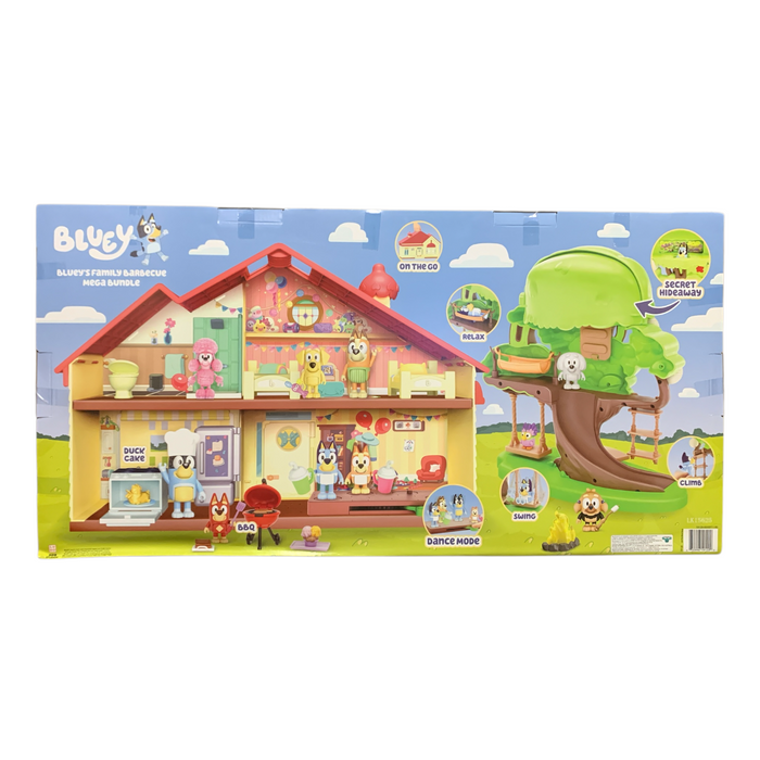 Bluey's Family Barbecue Mega Bundle, Includes 2 Playsets & 34 Play Pieces