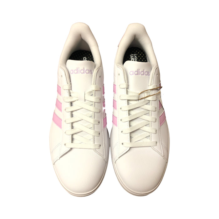 Adidas Women's Lace Up Grand Court 2.0 Cloudfoam Lifestyle Low-Top Shoes