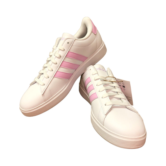 Adidas Women's Lace Up Grand Court 2.0 Cloudfoam Lifestyle Low-Top Shoes