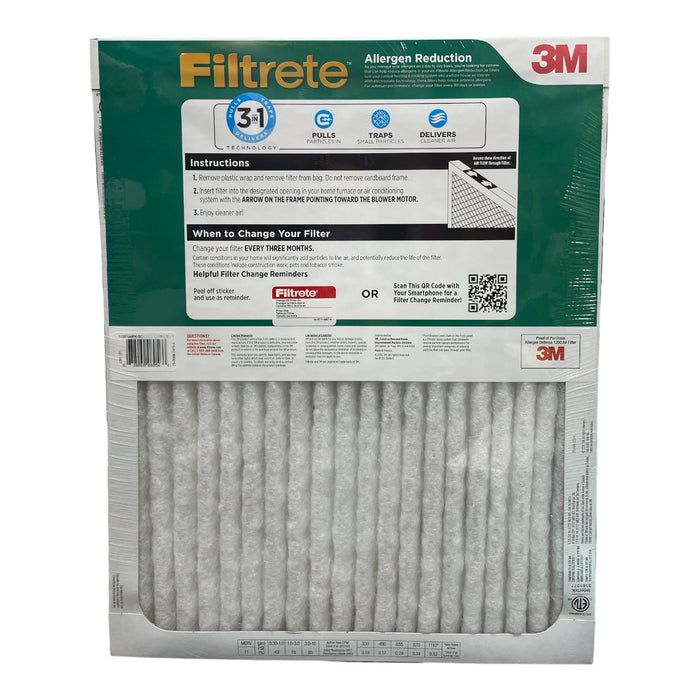 Filtrete 1200 D MPR Allergen Reduction Plus 2X Dust Filter, 16x20x1, 4 Pack