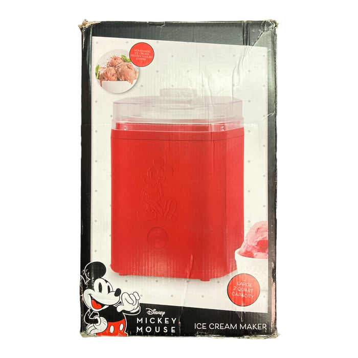 Disney Mickey Mouse 2 Quart Electric Ice Cream Maker, Red, DCM-800RD