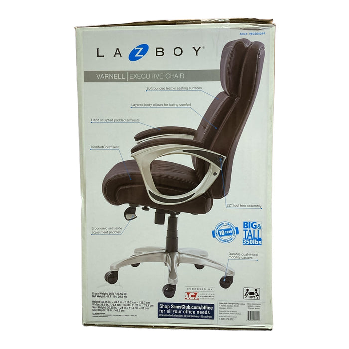 La-Z-Boy Big & Tall Executive Leather Office Chair (Brown)