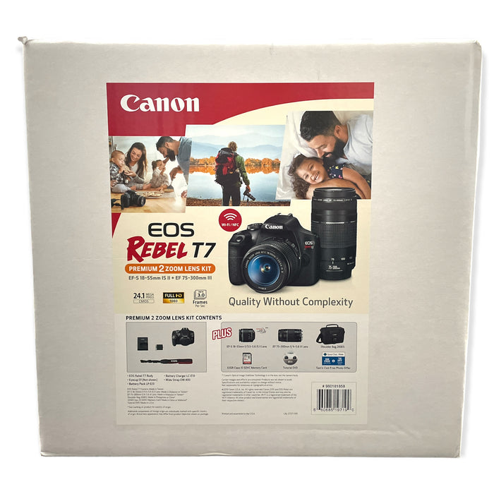 Canon EOS Rebel T7 24.1MP Digital SLR w/ EF-S 18-55mm IS Lens, 70-300mm Lens