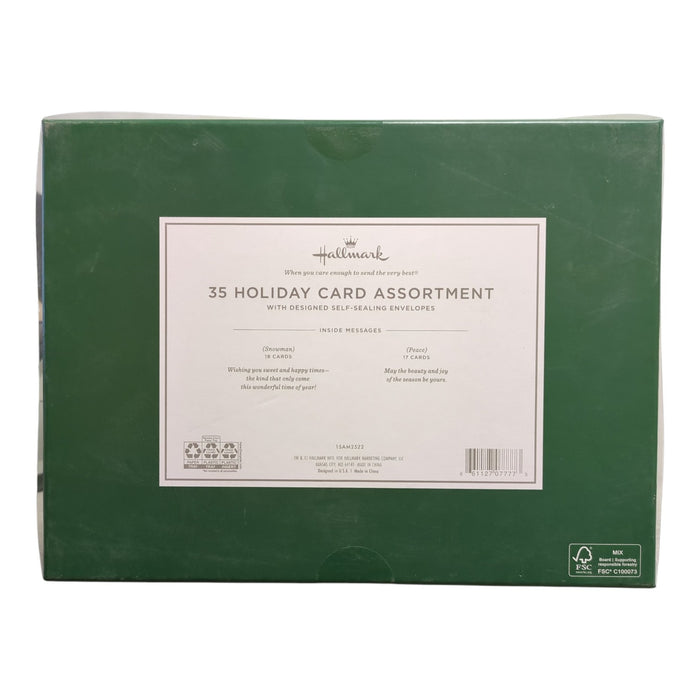 Hallmark Holiday Card Assortment 2-Pack, 35 Cards & Designed Self-Seal Envelopes