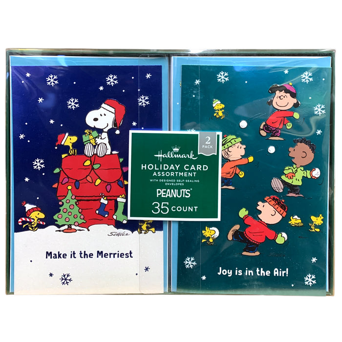 Hallmark Holiday Card Assortment 2-Pack, 35 Cards & Designed Self-Seal Envelopes