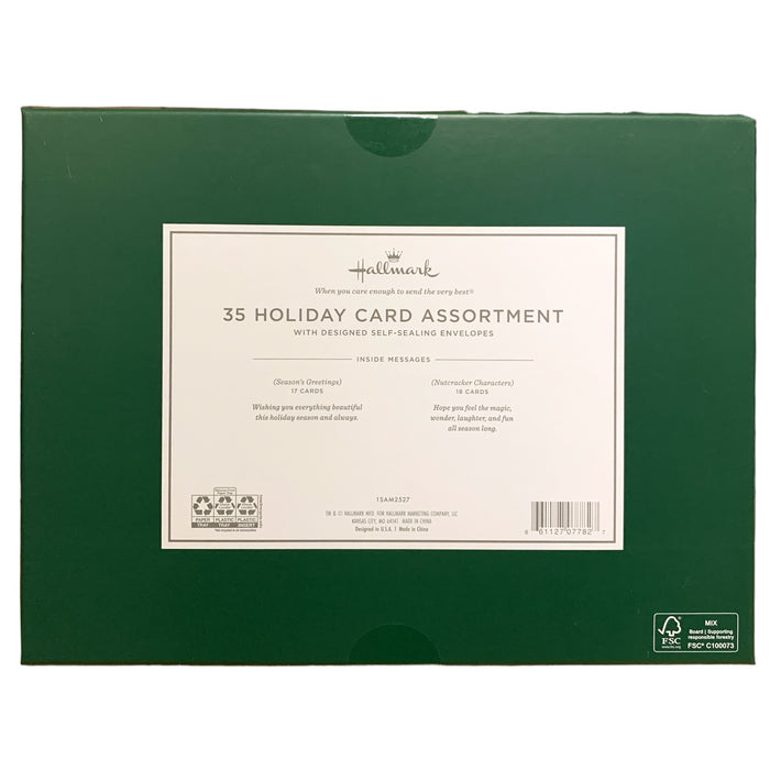 Hallmark Holiday Card Assortment 2-Pack, 35 Cards & Designed Self-Seal Envelopes
