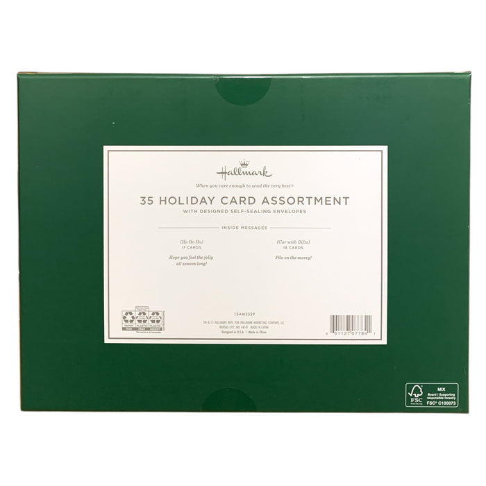 Hallmark Holiday Card Assortment 2-Pack, 35 Cards & Designed Self-Seal Envelopes
