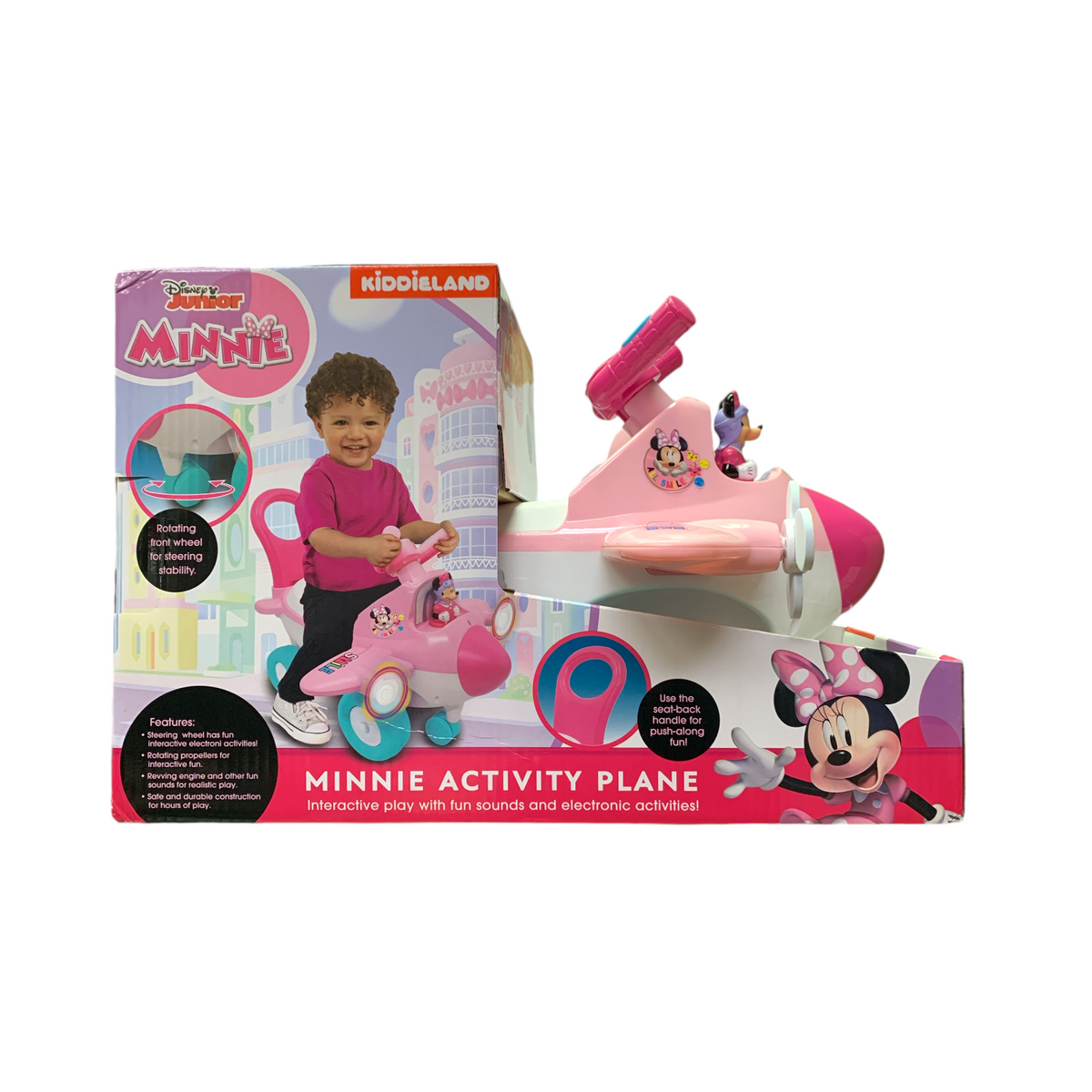 Kiddieland Interactive and Motorized Electronic Activity Ride-On Plane ...