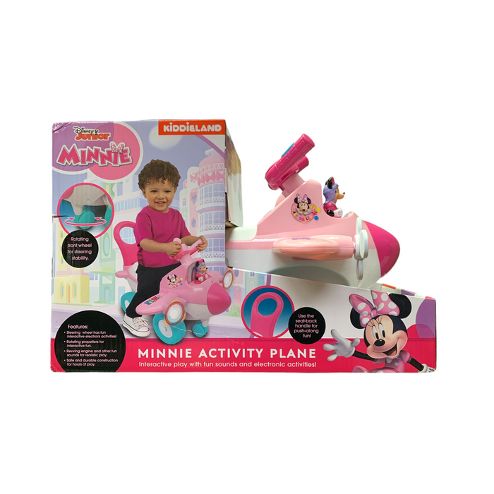 Kiddieland Interactive and Motorized Electronic Activity Ride-On Plane, Minnie
