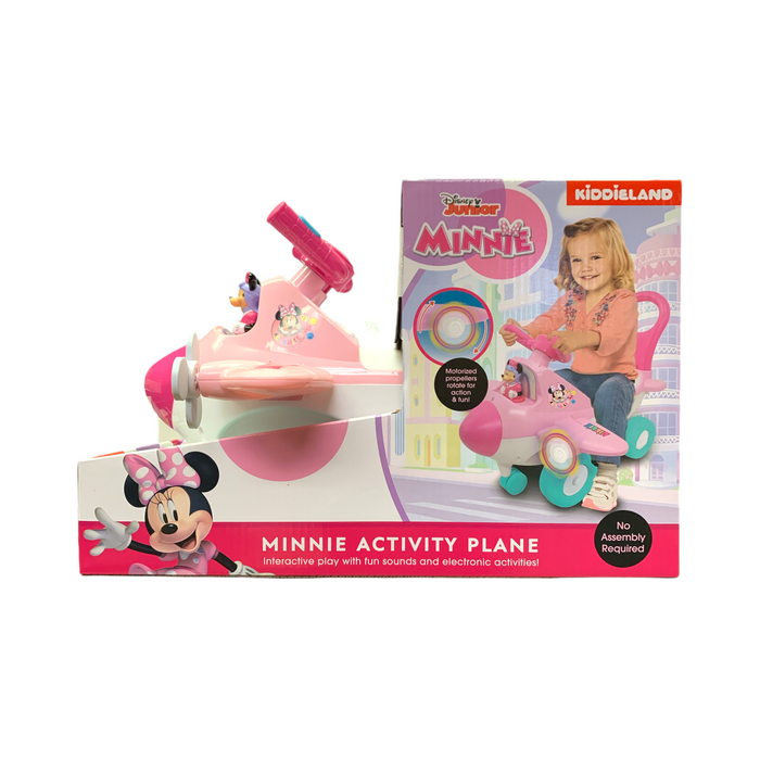 Kiddieland Interactive and Motorized Electronic Activity Ride-On Plane, Minnie