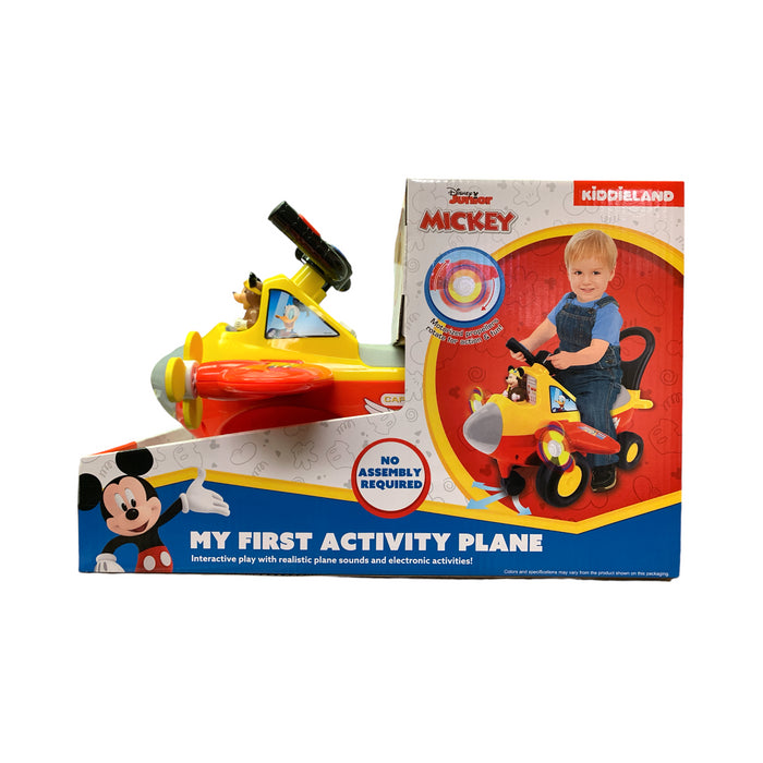 Kiddieland Interactive and Motorized Electronic Activity Ride-On Plane, Mickey