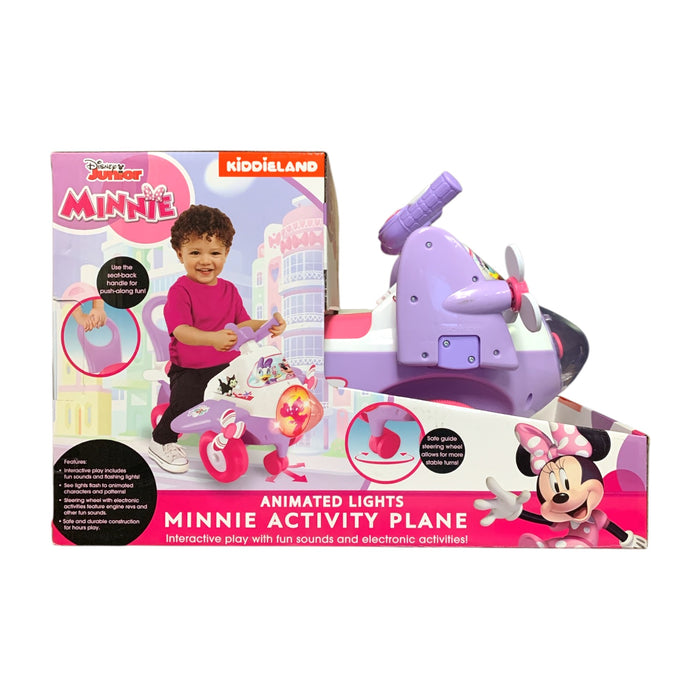 Kiddieland Disney Activity Ride-on Plane with Lights & Sounds, Minnie Mouse